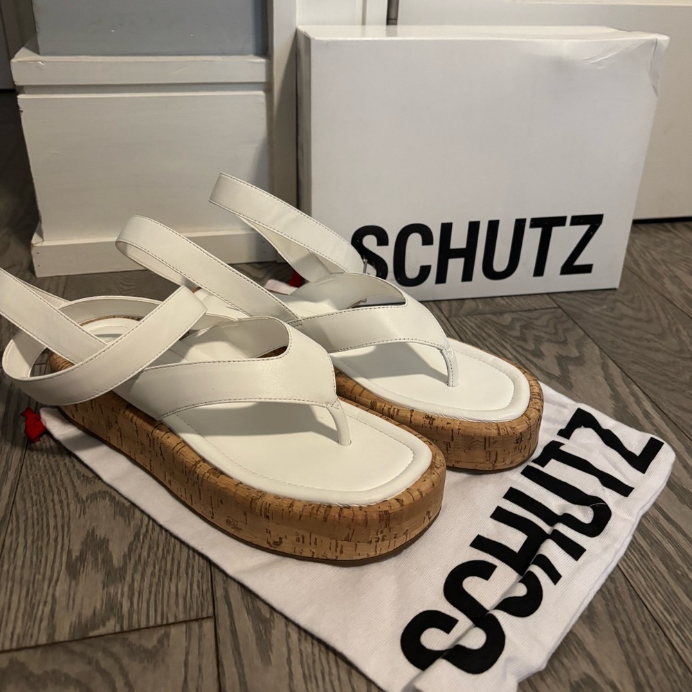 Schutz White Women's Sandals